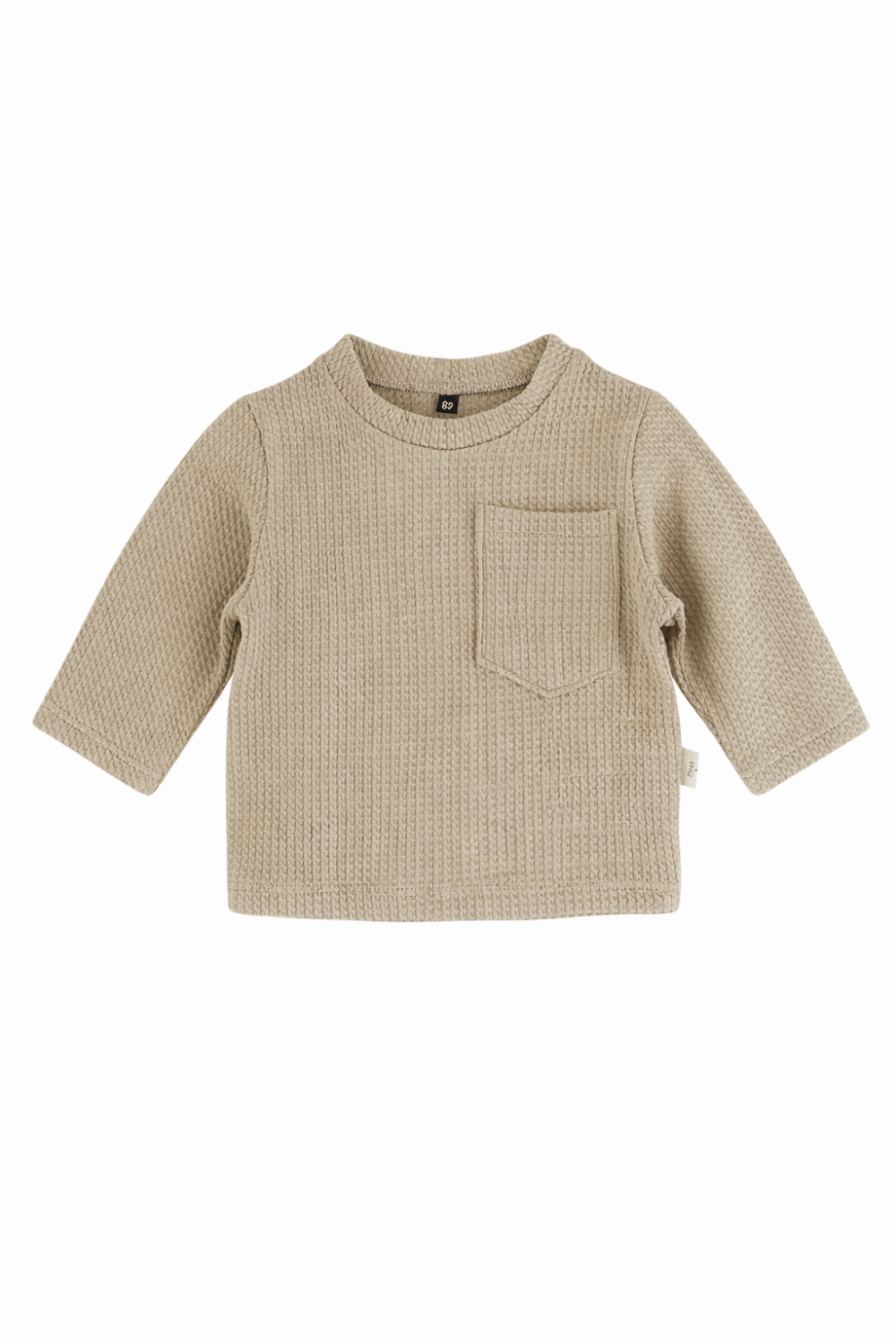 Shirt lange mouw camel (mini cable)