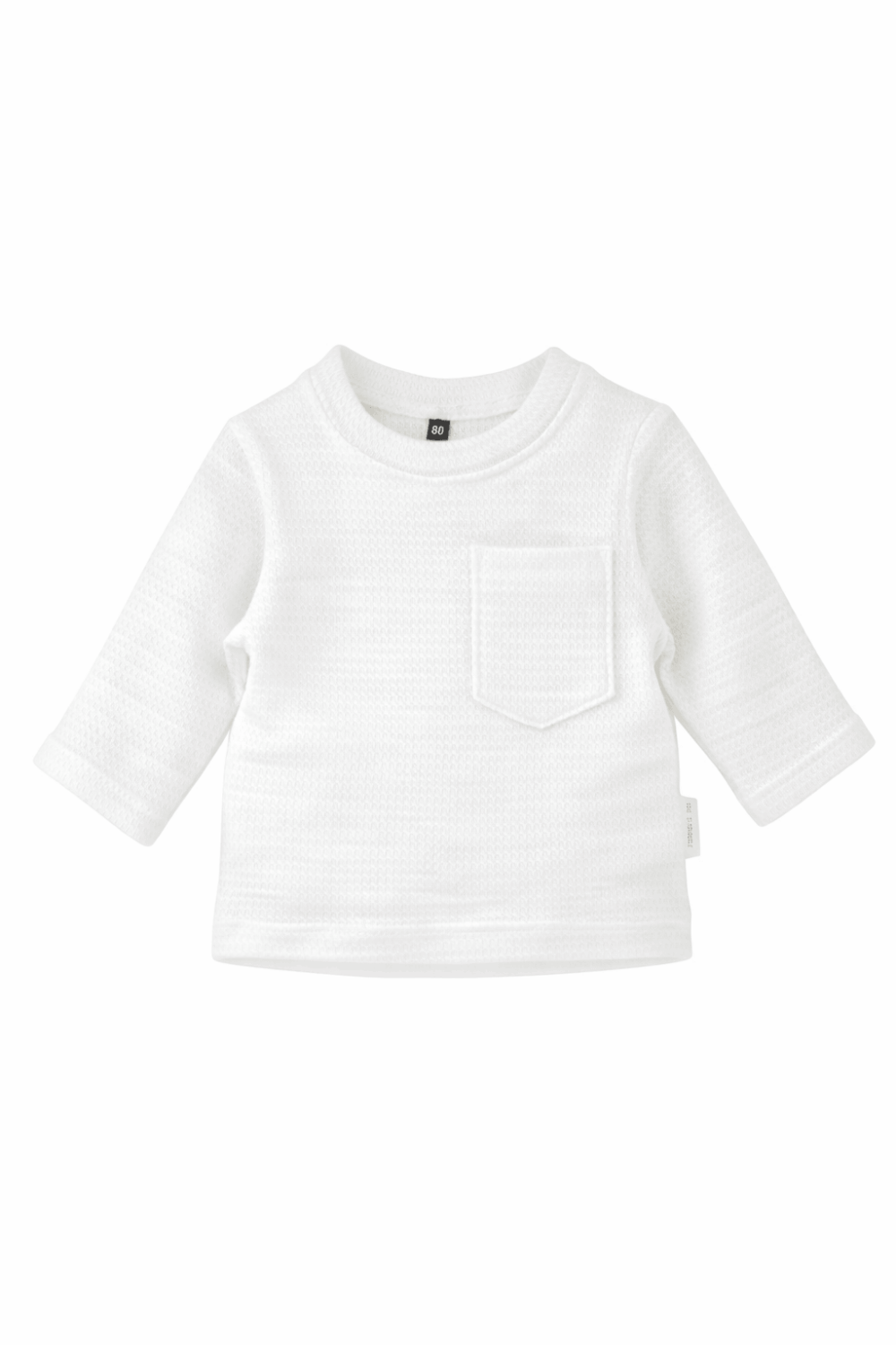 Shirt lange mouw wit ecru mini cable