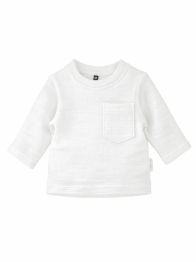 Shirt lange mouw wit ecru mini cable