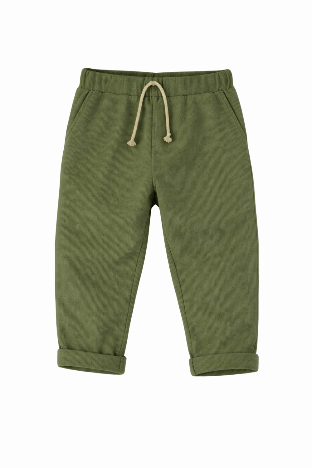 Groene rib chino Chino groen (stretch rib)