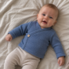 Overslagshirtje blauw wafel Overslagshirtje blauw wafel