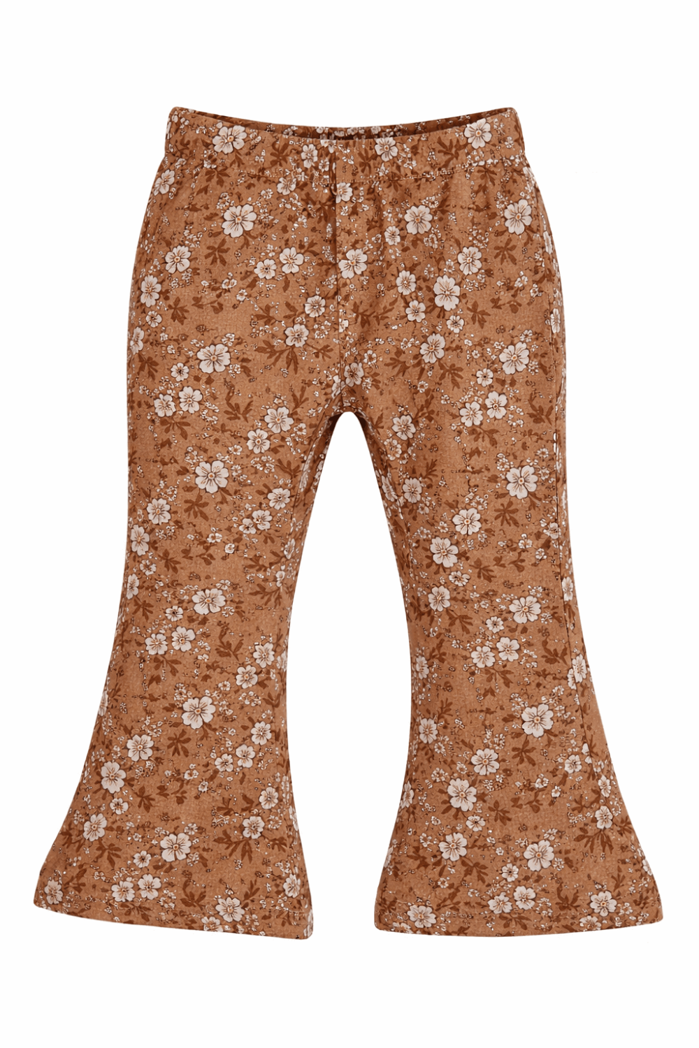 Flared bloemen bruin