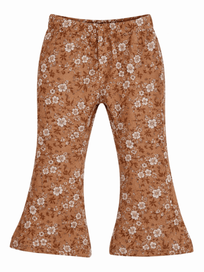 Flared bloemen bruin