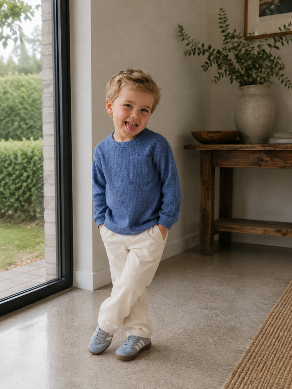 Longsleeve blauw (mini cable) Longsleeve blauw (mini cable)