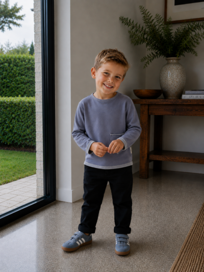 Sweater grijs met zak Sweater grijs met zak