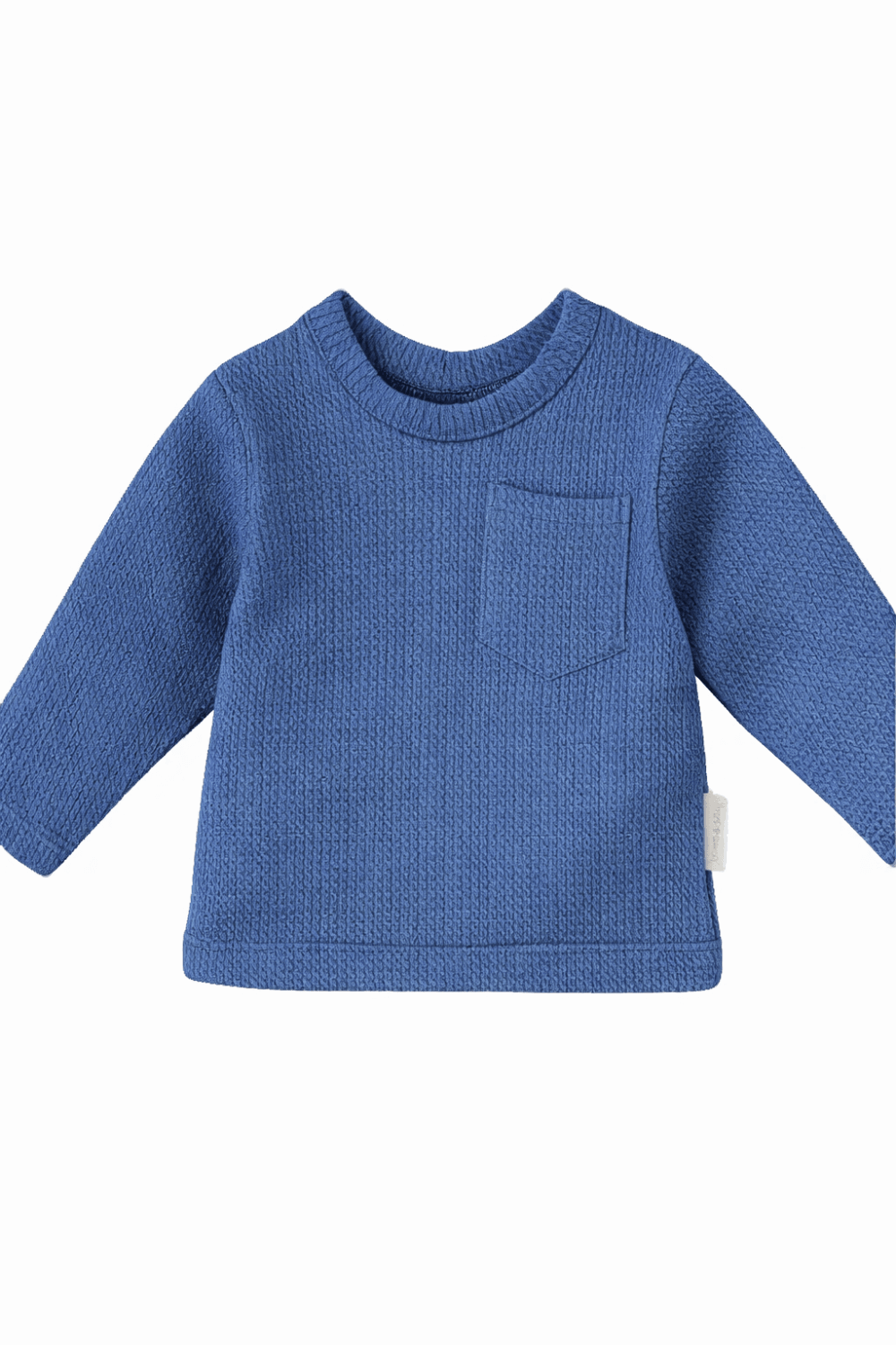 Longsleeve blauw mini cable jongens en meisjes Longsleeve blauw (mini cable)