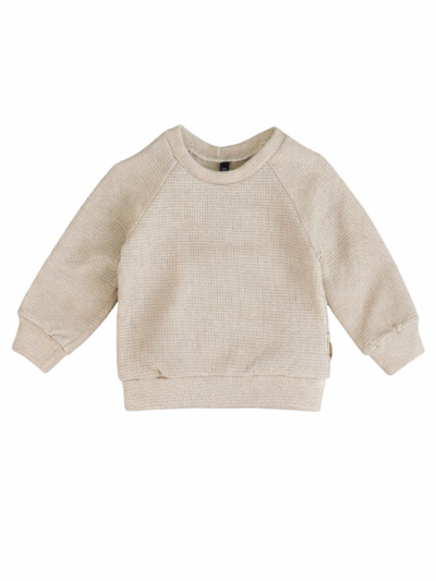 sweater beige wafel