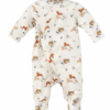 Boxpakje met tijger/ poezen opdruk Baby boxpakje wit met cheetah print