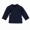 Baby overslagshirtje blauw (gebreid)