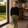 Chino groen (stretch rib) Chino groen (stretch rib)