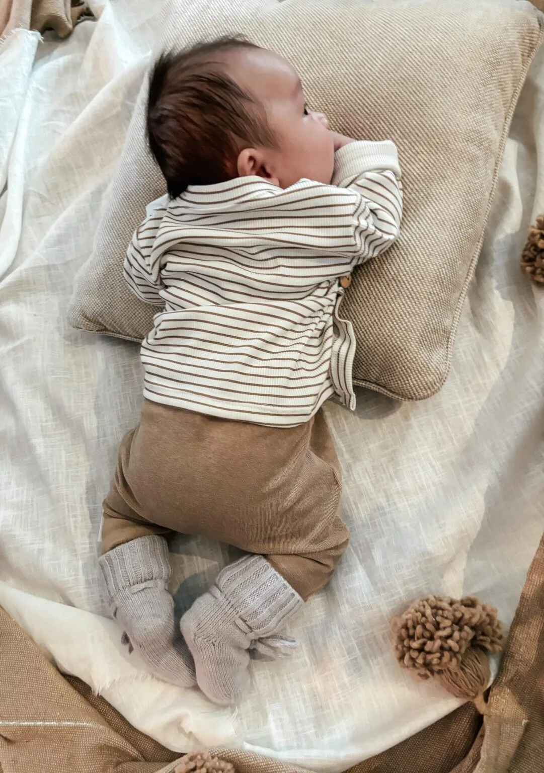 Babyslofjes | merinowol licht grijs