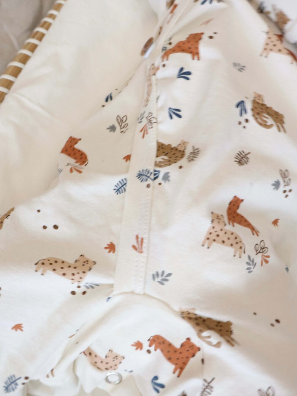 Baby boxpakje wit met cheetah print