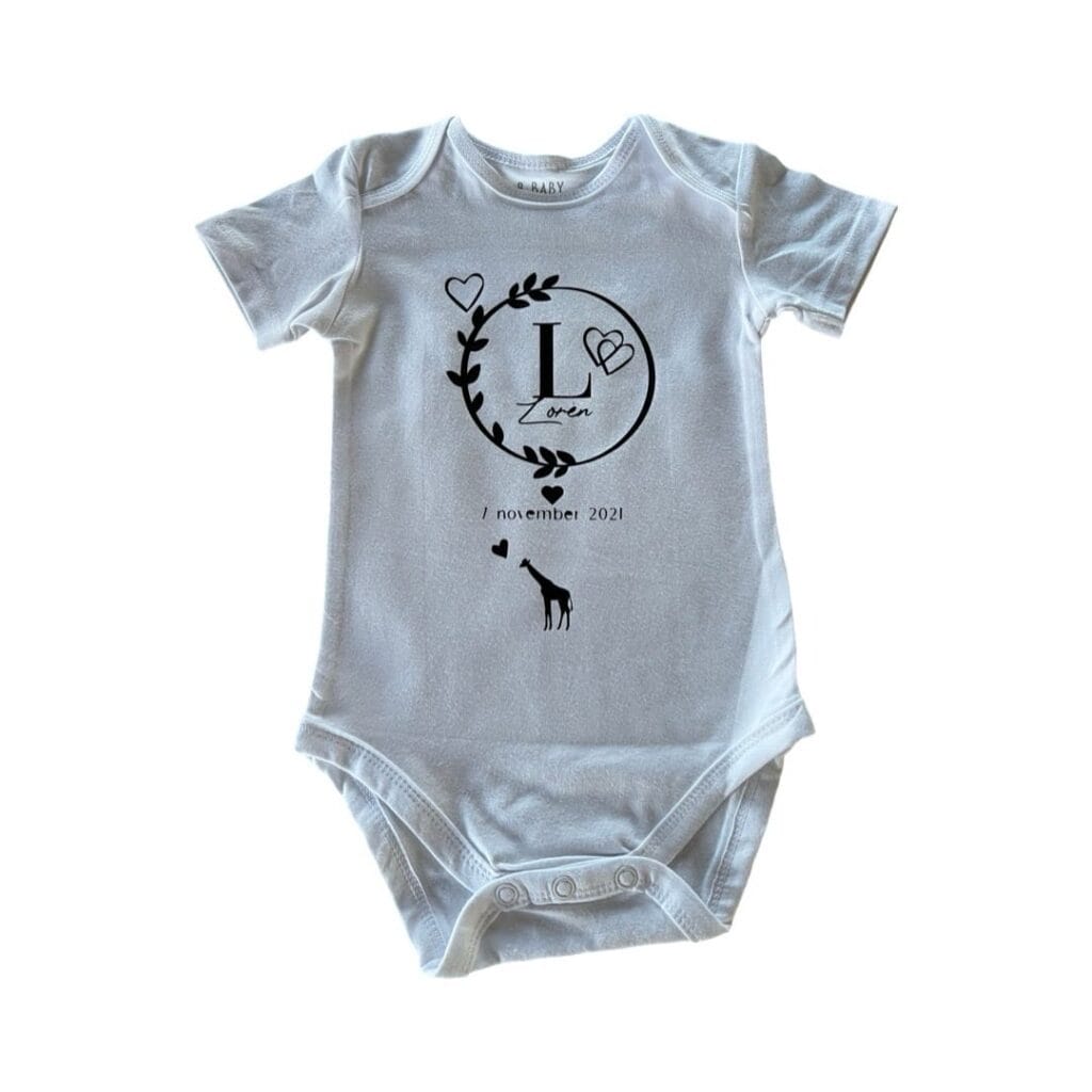 Gepersonaliseerde romper geboortekaartje