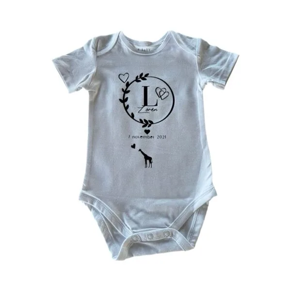 Gepersonaliseerde romper geboortekaartje