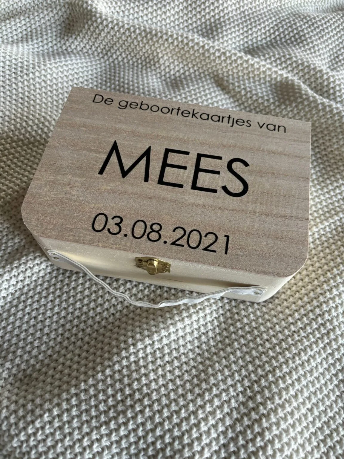 Herinneringenkoffertje Geboortekaartjes