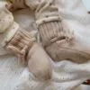 Merinowol slofjes Babyslofjes | merinowol zand