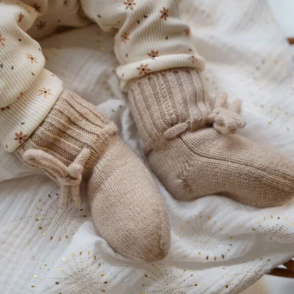 Babyslofjes merinowol zand