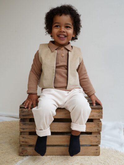 Outfit oversized Polo cacao chino roomwit rib