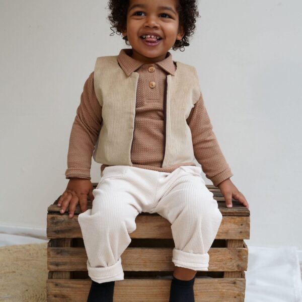 Gilet | beige (rib)