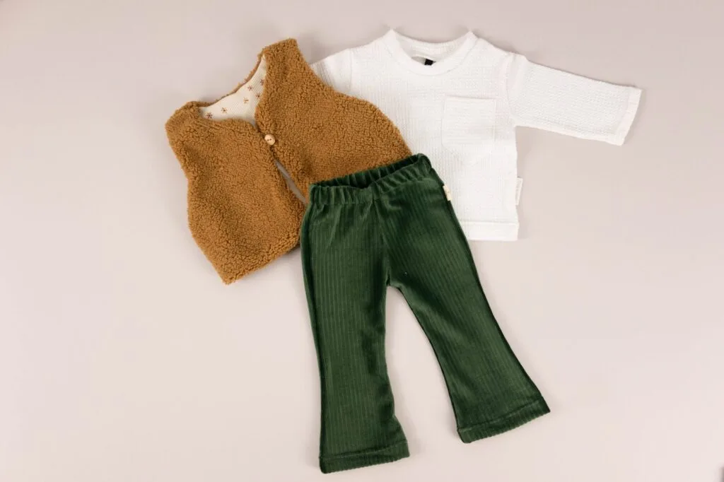 Gilet | bruin bloemen (teddy)