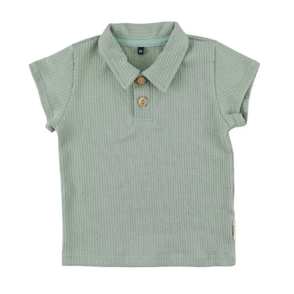 Polo | korte mouw dusty groen (mini cable)