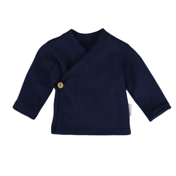 Overslagshirtje | blauw (gebreid)