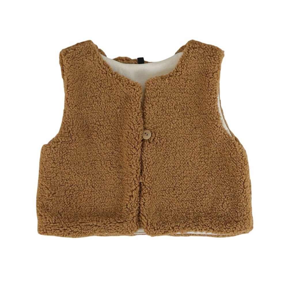 Gilet | bruin (teddy)