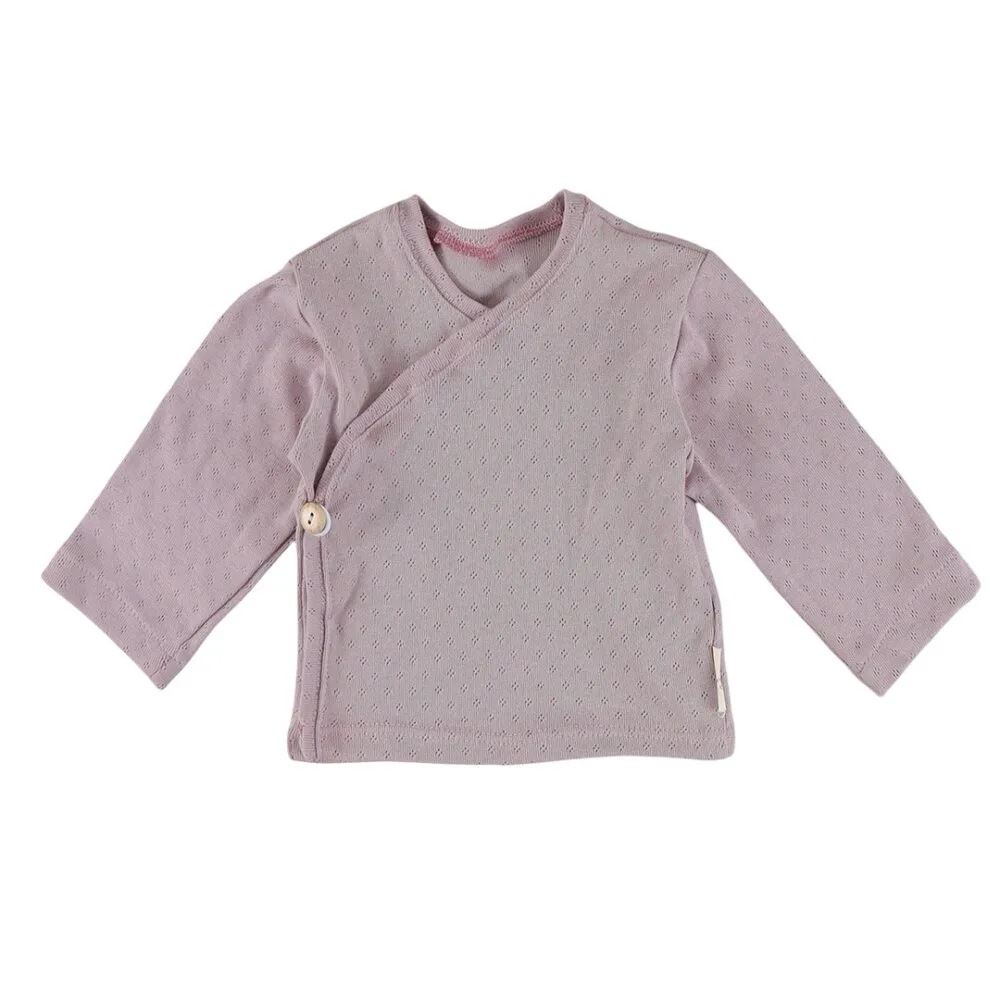 Overslagshirtje | roze (pointelle)