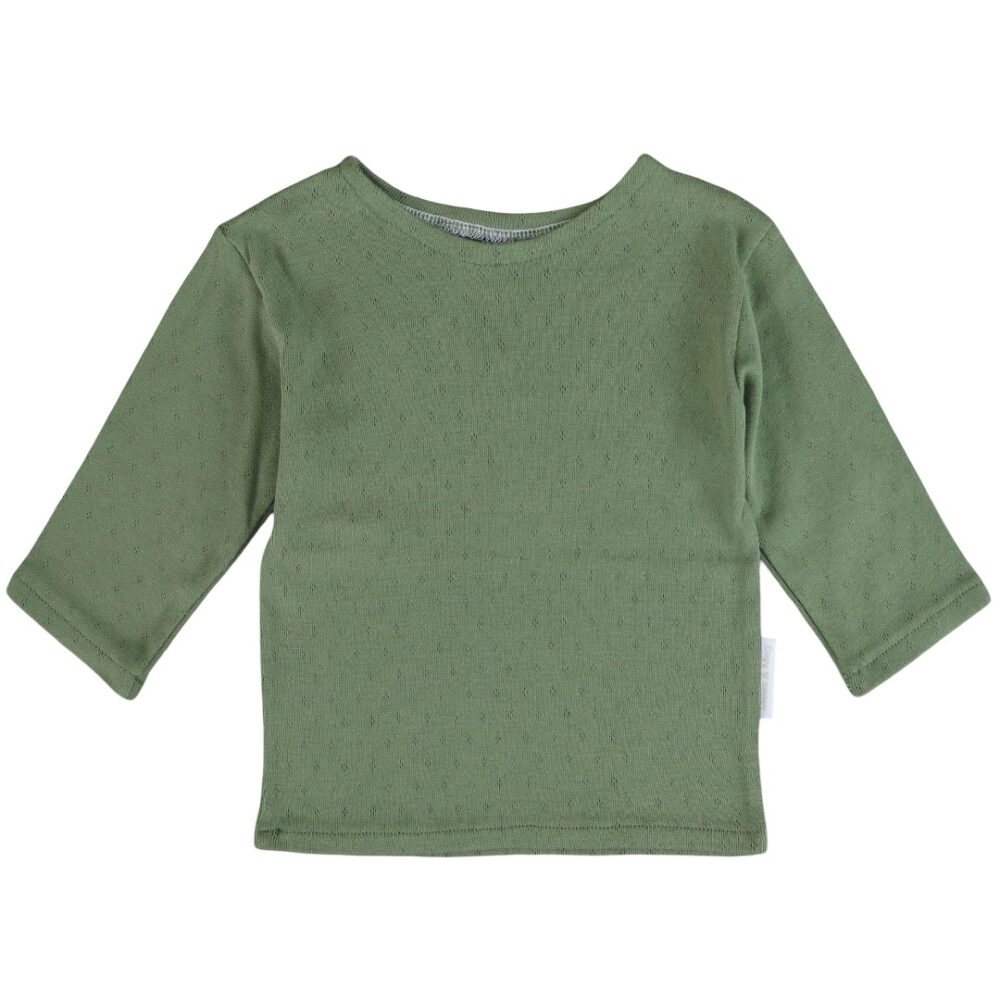 pixelcut_33-4 Longsleeve | groen (pointelle)