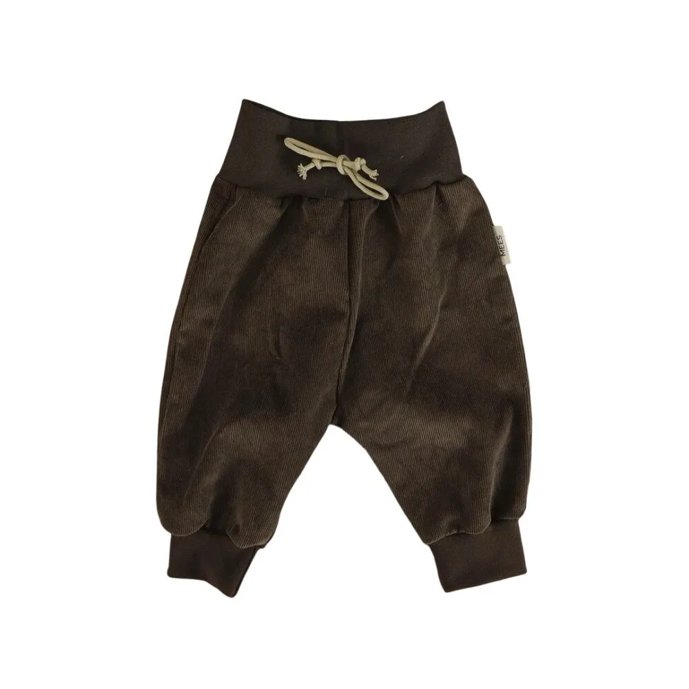 Broekje | baggy donkerbruin (rib)