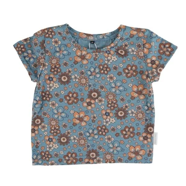 Shirt | bloemen blauw