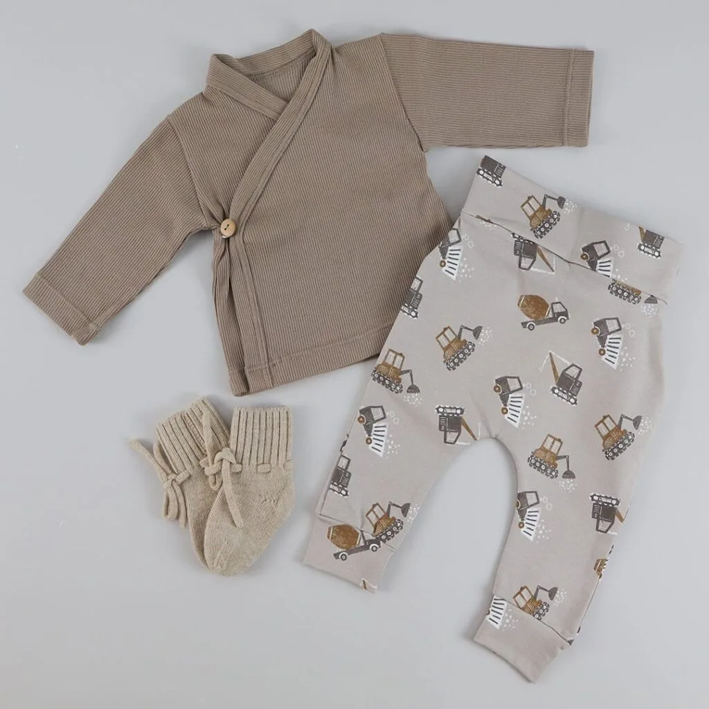 Overslagshirtje | bruin (rib)