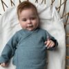 Baby overslagshirtje petrol (mini cable)