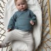 Baby overslagshirtje petrol (mini cable)