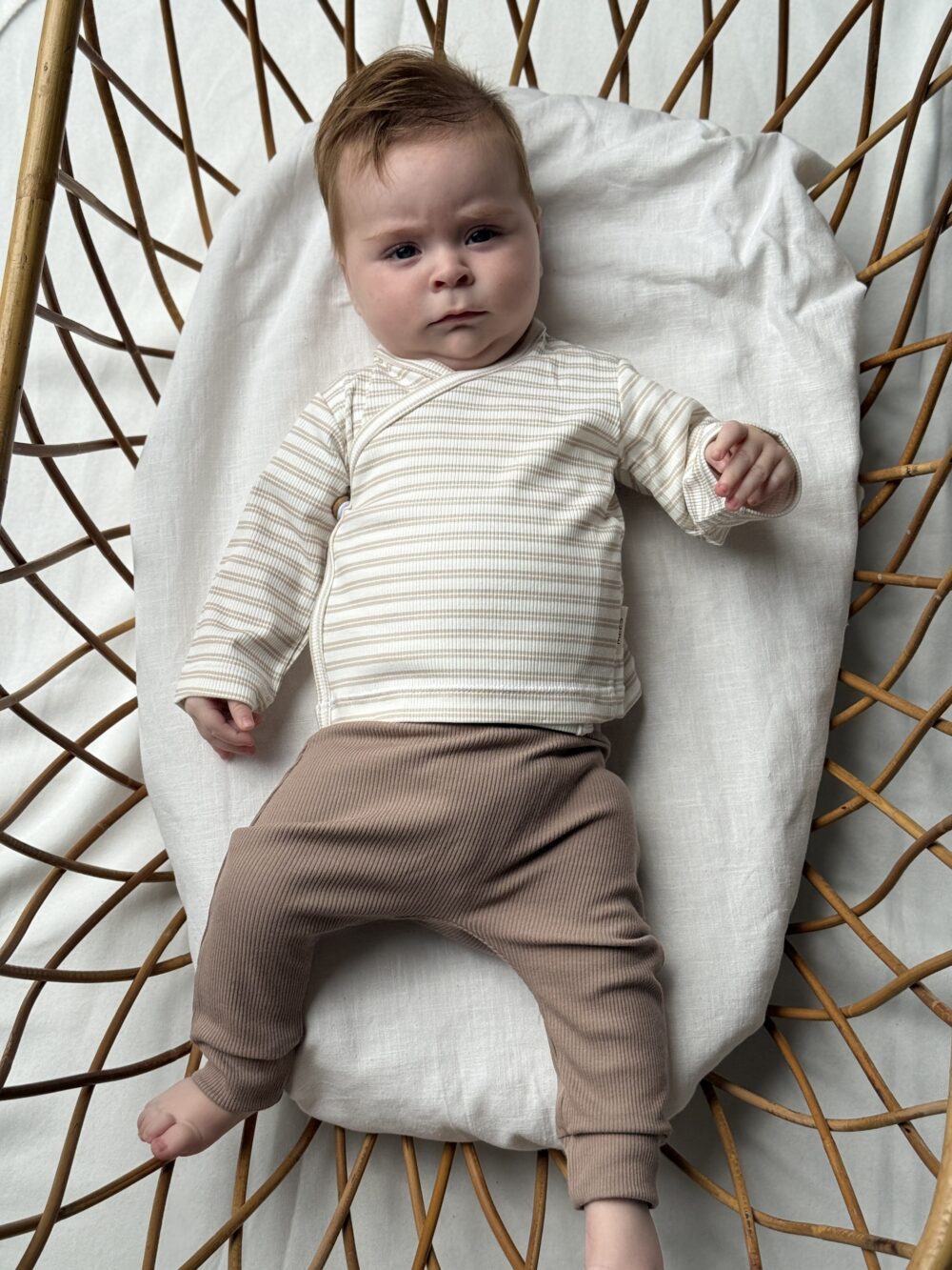 Broekje bruin (rib) jongens
