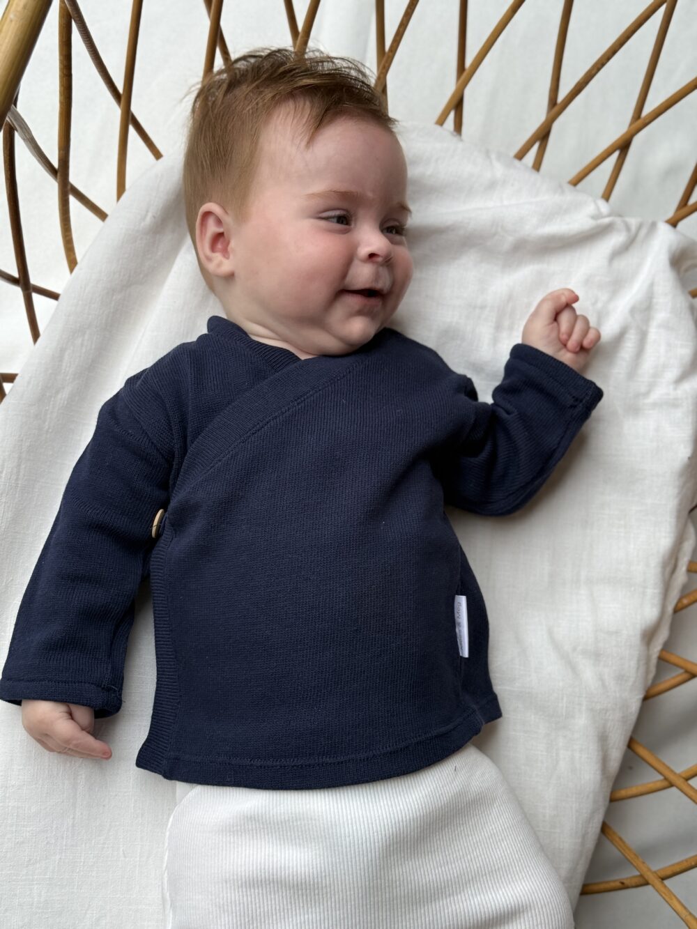 Baby broekje wit (rib) unisex Baby broekje wit (rib) unisex
