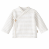 Overslagshirtje zand streep (rib) Baby overslagshirtje gestreept zand (rib)