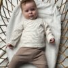 Baby overslagshirtje gestreept zand Baby overslagshirtje gestreept zand