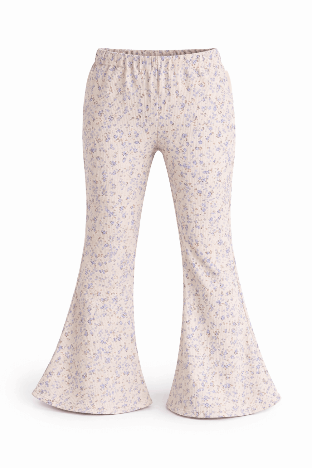 Flared bloemen blauw (rib)