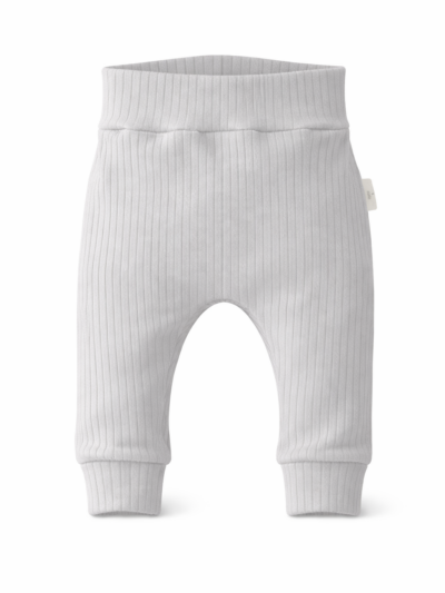 Baby broekje grijs (brede rib)