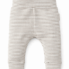 baby broekje streep taupe rib jersey katoen