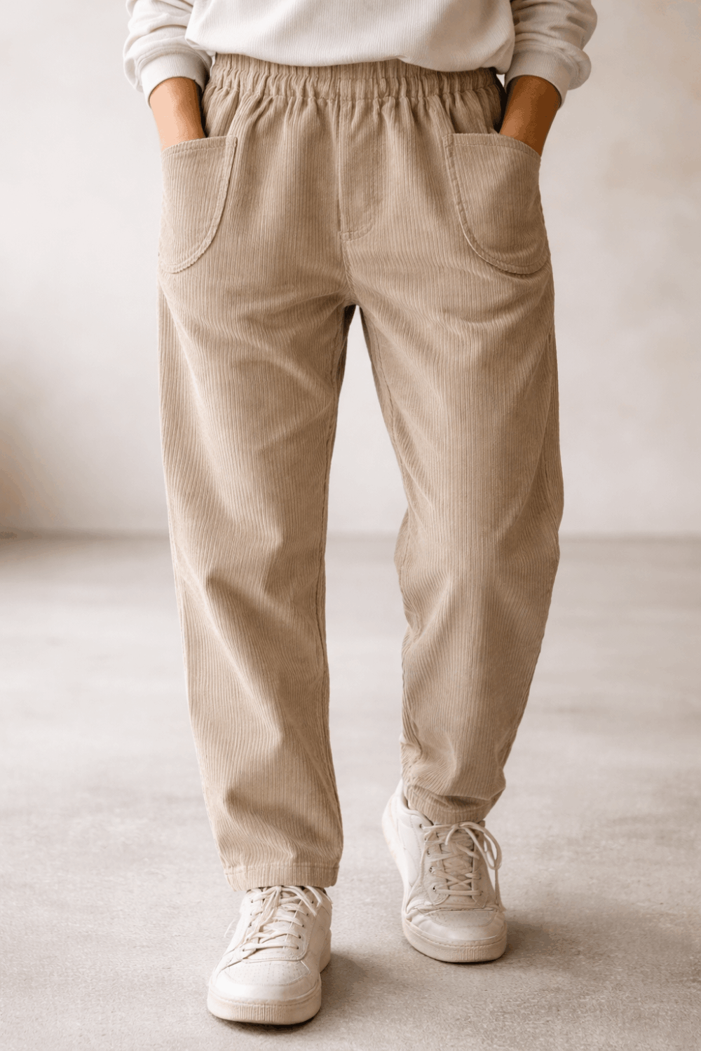 aan foto broek bruin Chino met zakken Chino bruin met zak (corduroy)