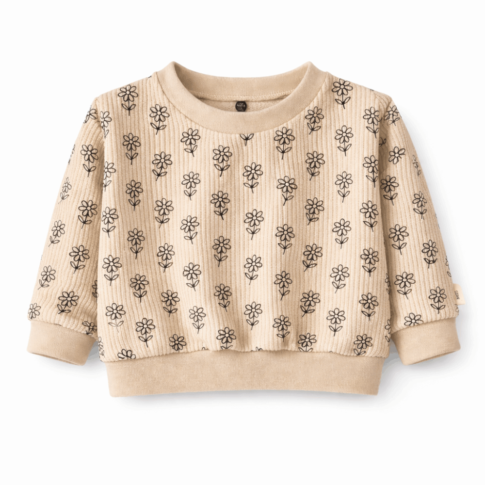 Sweater bloemen (rib) Sweater bloemen (rib)