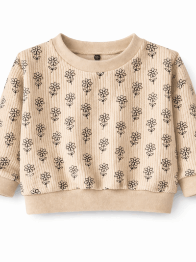 Sweater bloemen (rib)