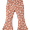 B4E5C85A-8A55-456D-8BE6-F42F9DDB4B47 Flared broek bloemen bruin (rib)