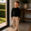Taupe chino met knopen