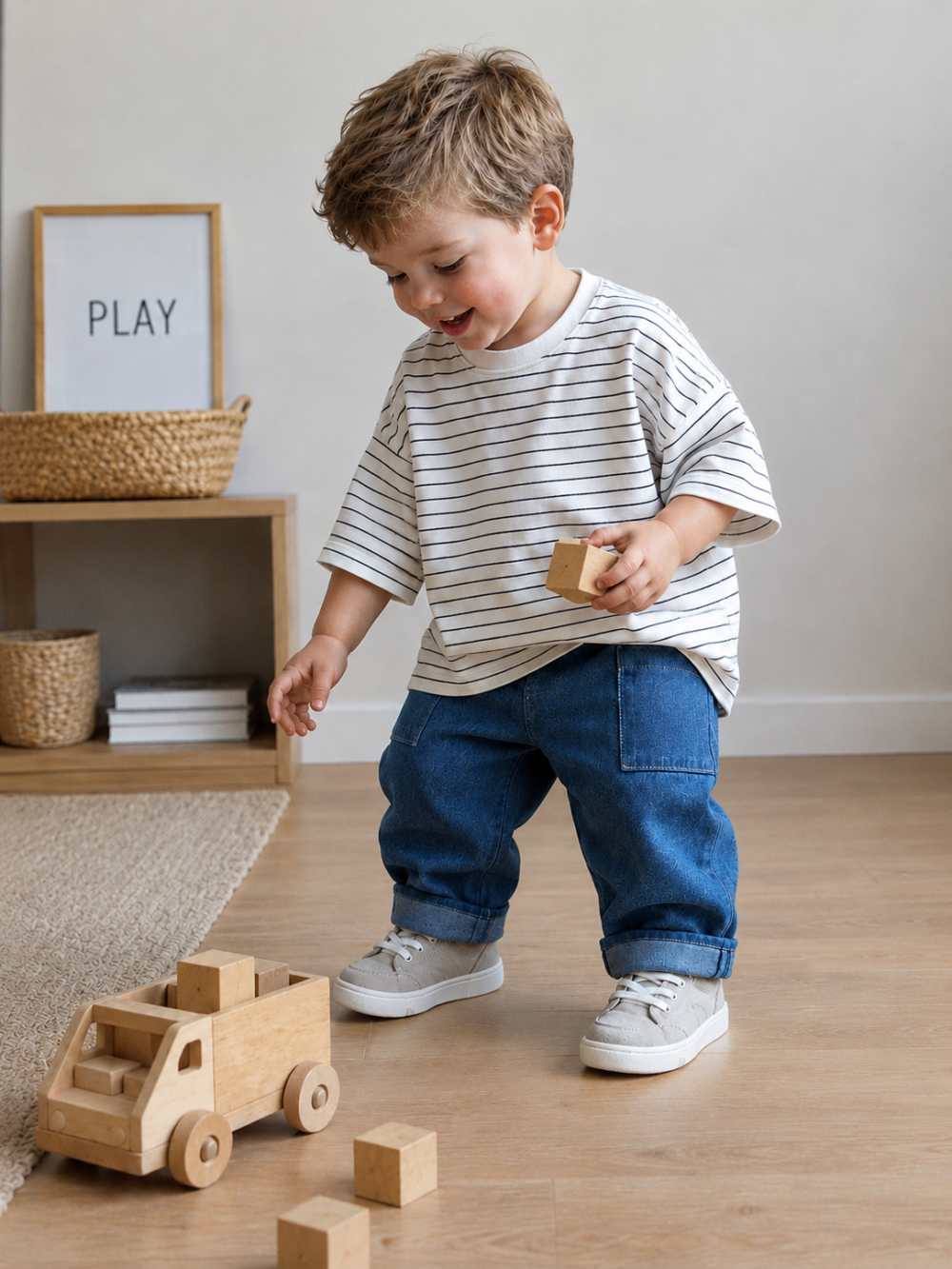 Barrel broek denim kids