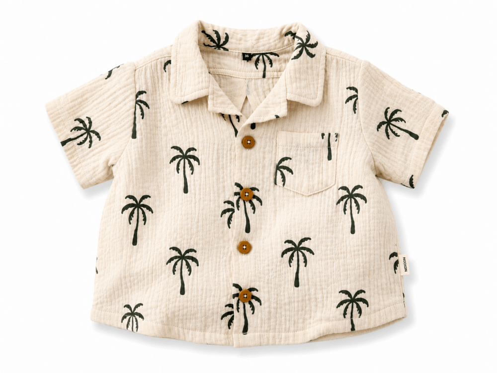 Blouse beige palmbomen (hydrofiel) Blouse beige palmbomen (hydrofiel)