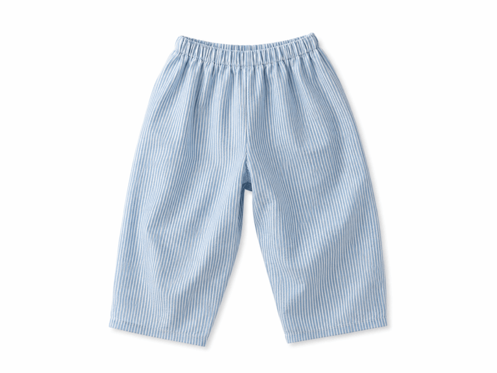 Barrel broek denim gestreept wit Barrel broek denim gestreept wit
