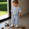 Barrel broek denim witte streep Barrel broek denim witte streep